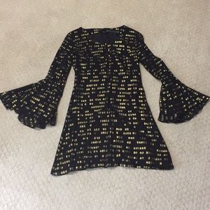 Black and gold dress
